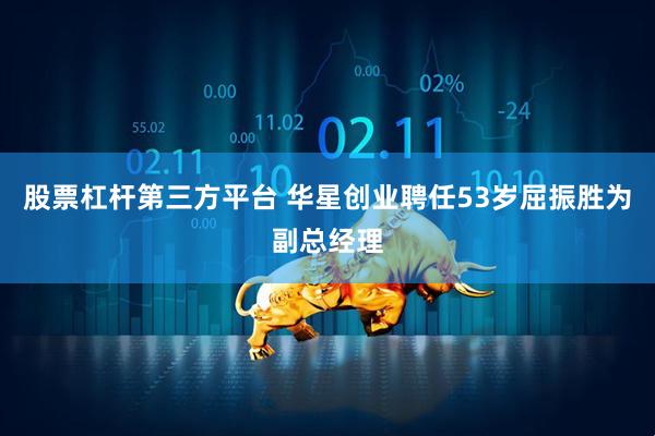股票杠杆第三方平台 华星创业聘任53岁屈振胜为副总经理