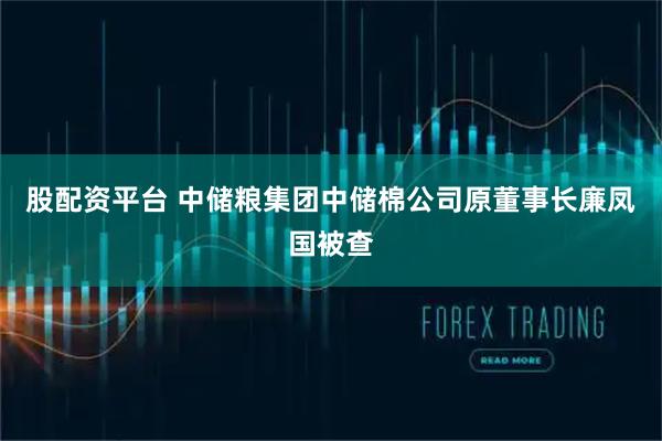 股配资平台 中储粮集团中储棉公司原董事长廉凤国被查